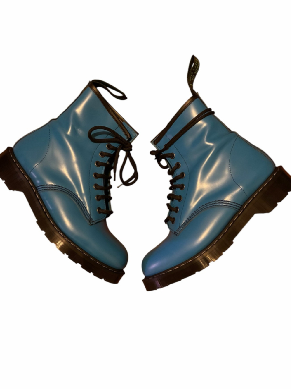 Women's Solovair Lace Up Boots Size 6.5 Blue and Black